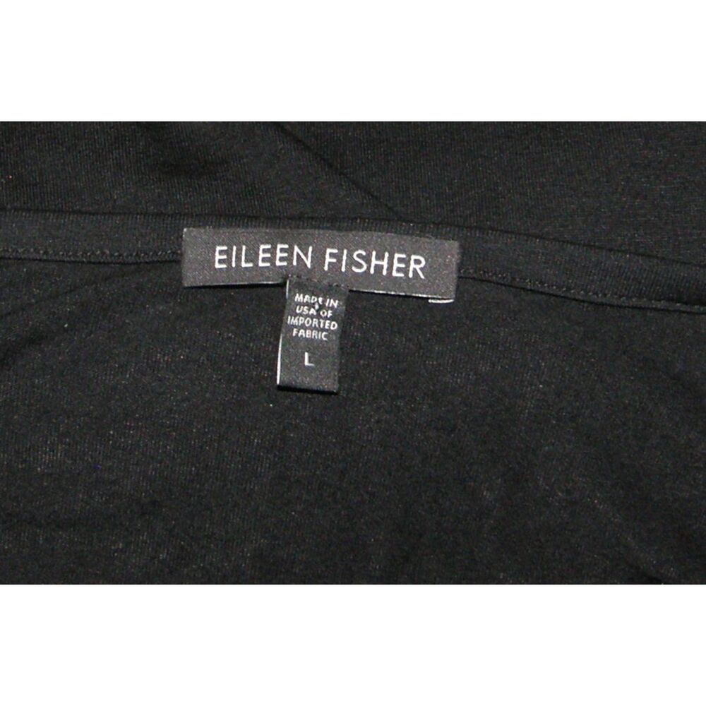 EILEEN FISHER Basic Solid Black Sz Large Stretchy… - image 4